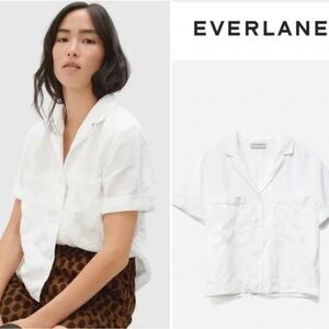 Everlane linen work wear White Short Sleeve Shirt